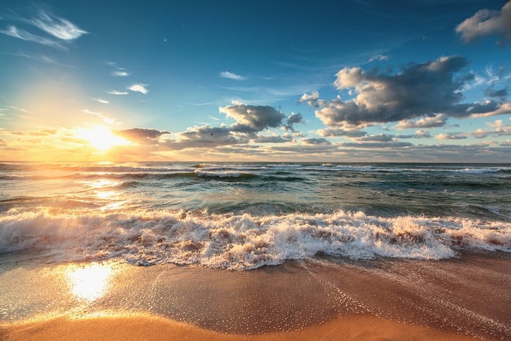 Beautiful Clouds over Beach