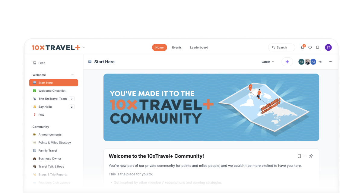 10xTravel+ community