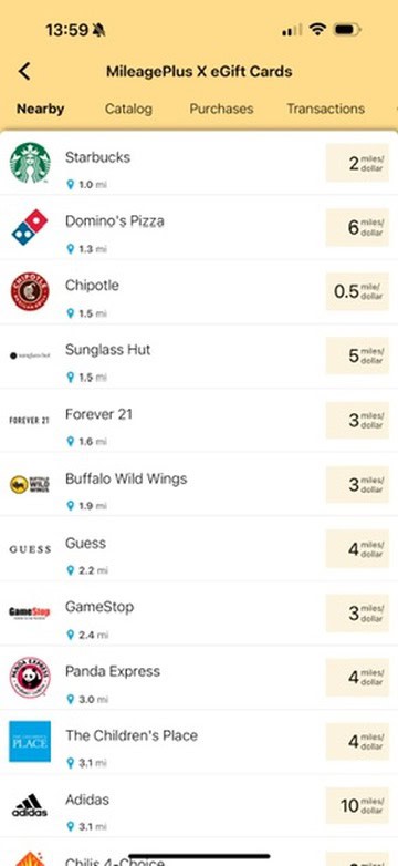 MileagePlus X egift Cards