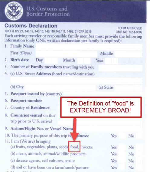 us import restrictions food