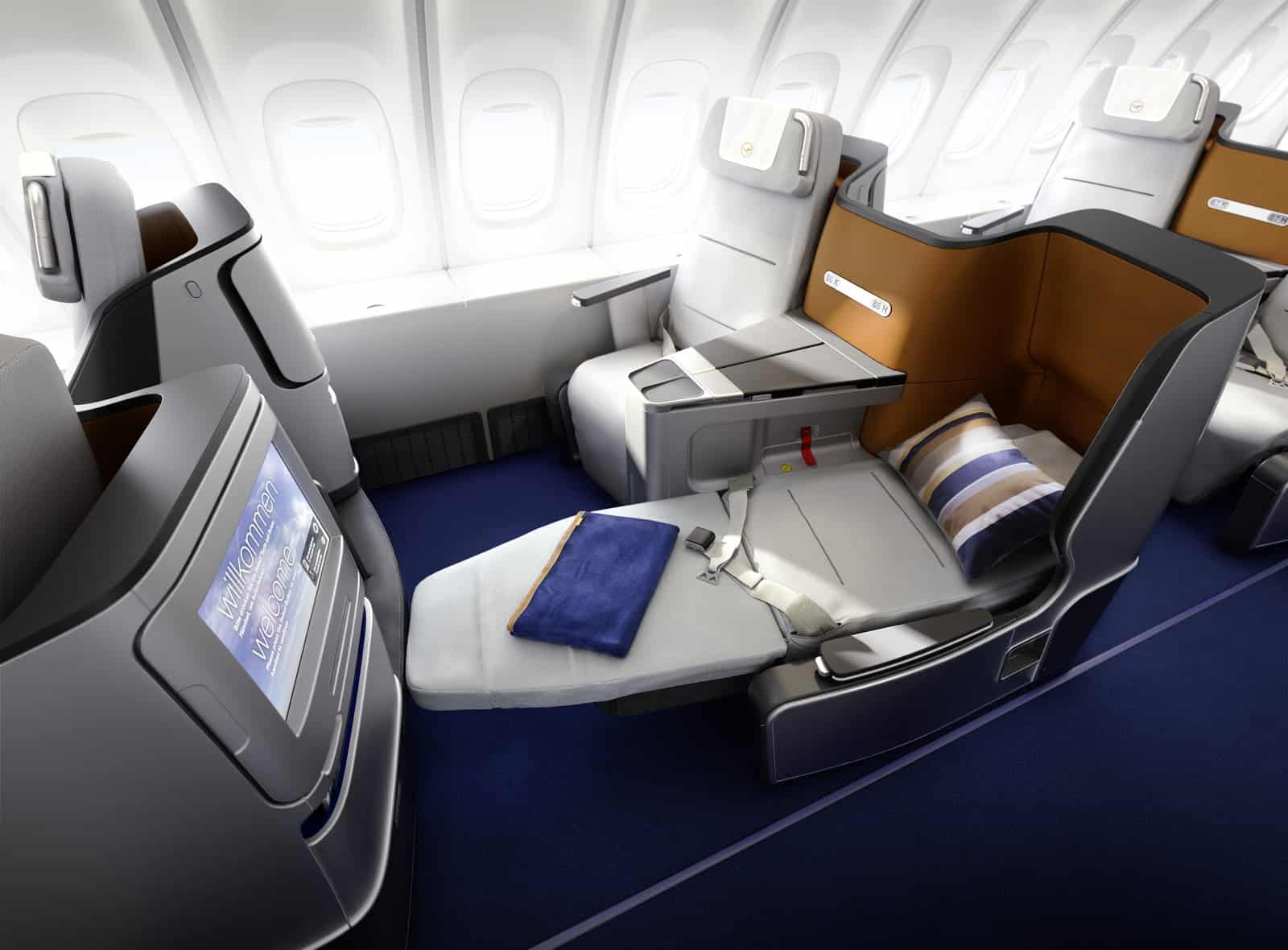 How To Book With United MileagePlus Miles cheapest business class miles to germany-How To Book With United MileagePlus Miles-Lufthansa Business Class on the Boeing 747-8.