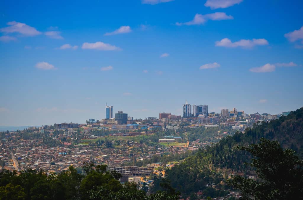 The city Kigali in Rwanda
