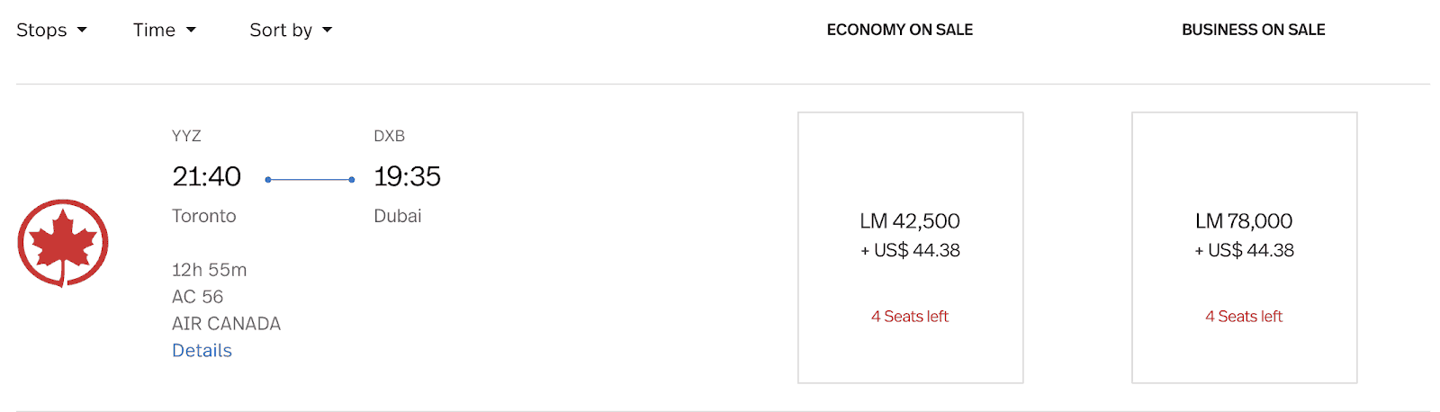 Air Canada with Avianca LifeMiles