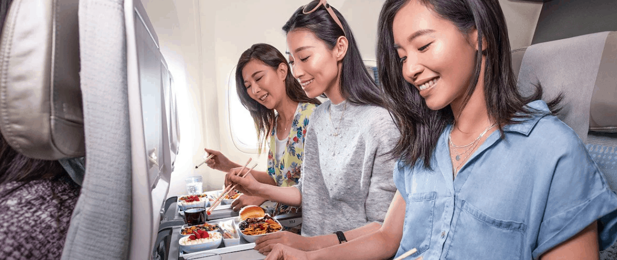 Emirates Economy Class Dining (image courtesy of Emirates)