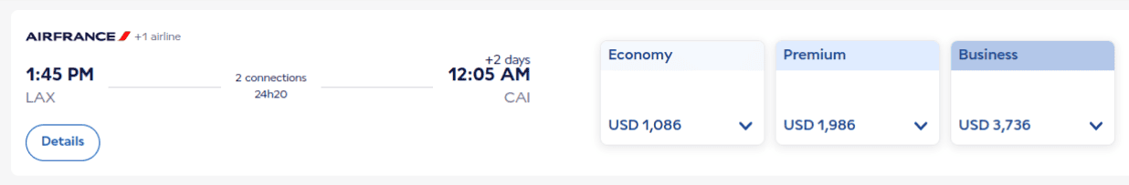 Fly to Egypt with AirFrance