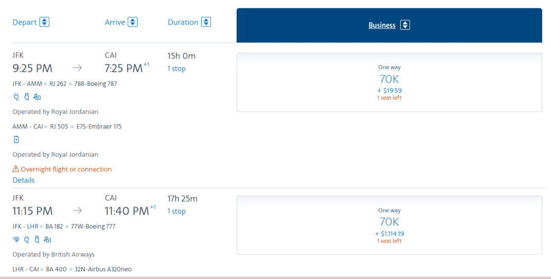Fly to Egypt with American Airlines