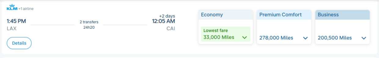 Fly to Egypt with KLM