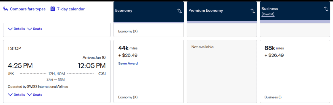 Fly to Egypt with United on points