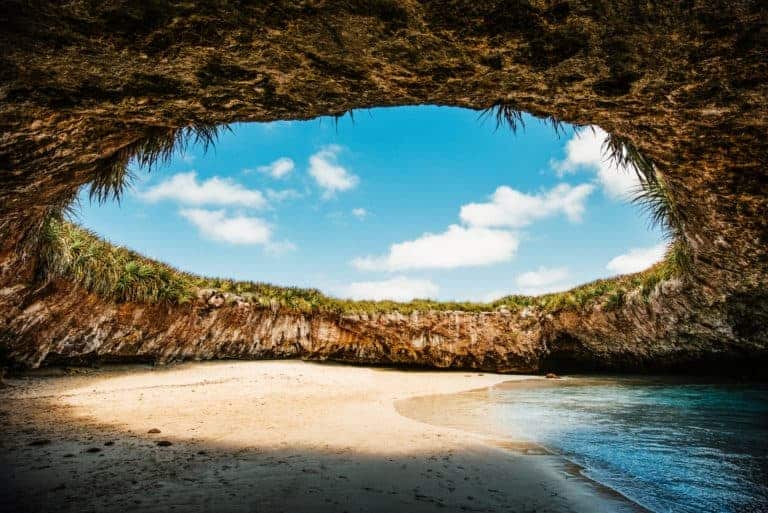 La Playa Escondida Islas Marietas Puerto Vallarta. The hidden beach in Marietas Islands, Puerto Vallarta, Mexico.