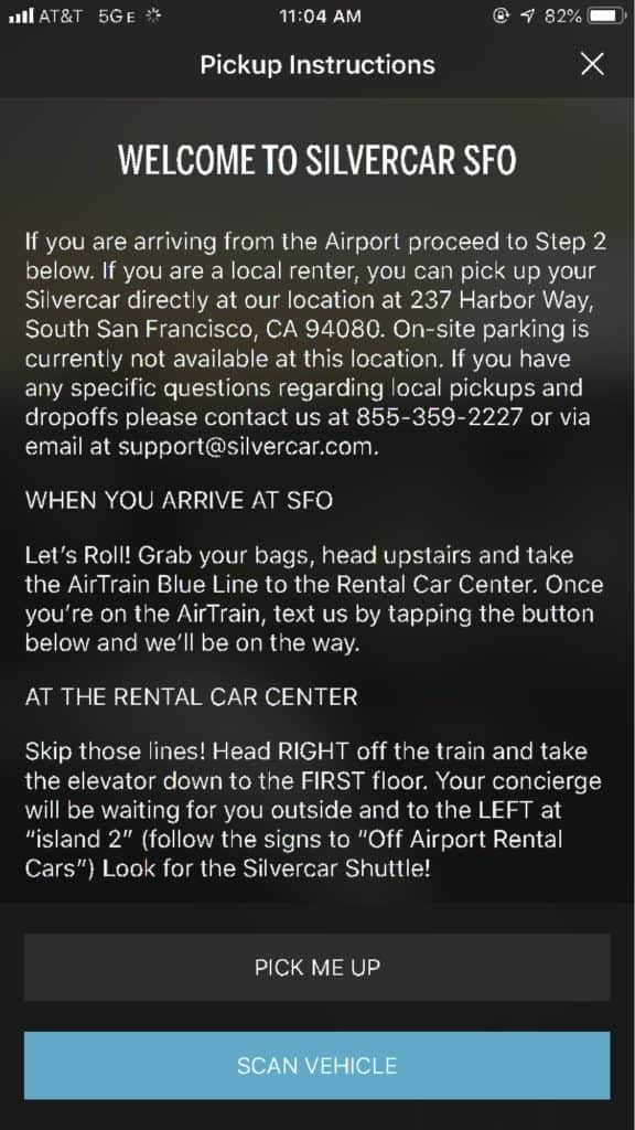 The somewhat confusing UX in the app portion of the pickup process