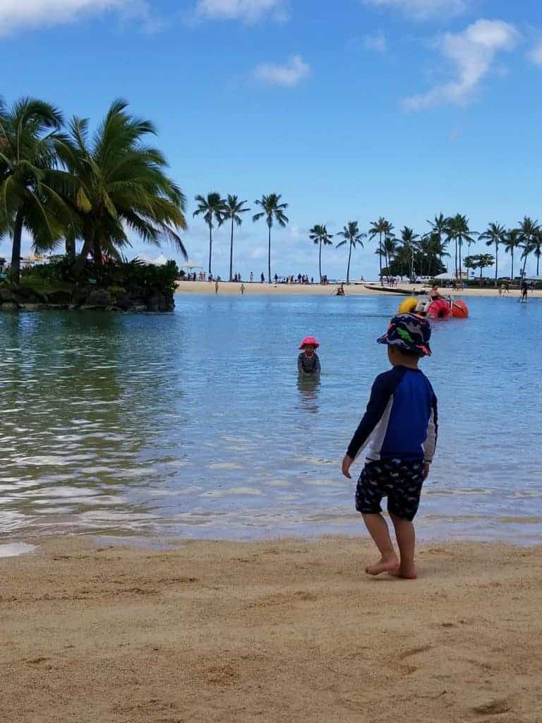 Playing in the lagoon