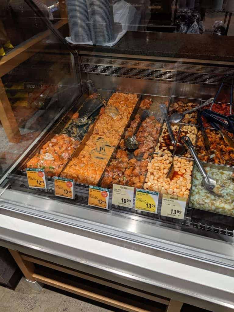 Poke bar at Foodland