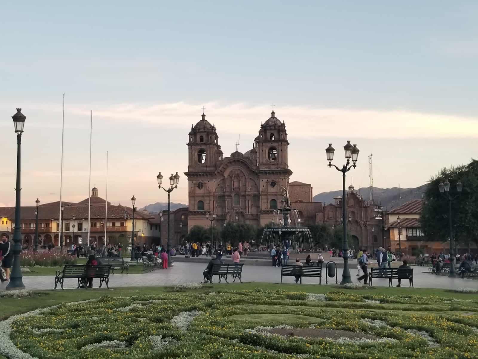 The main square in Cusco. The main square in Cusco.