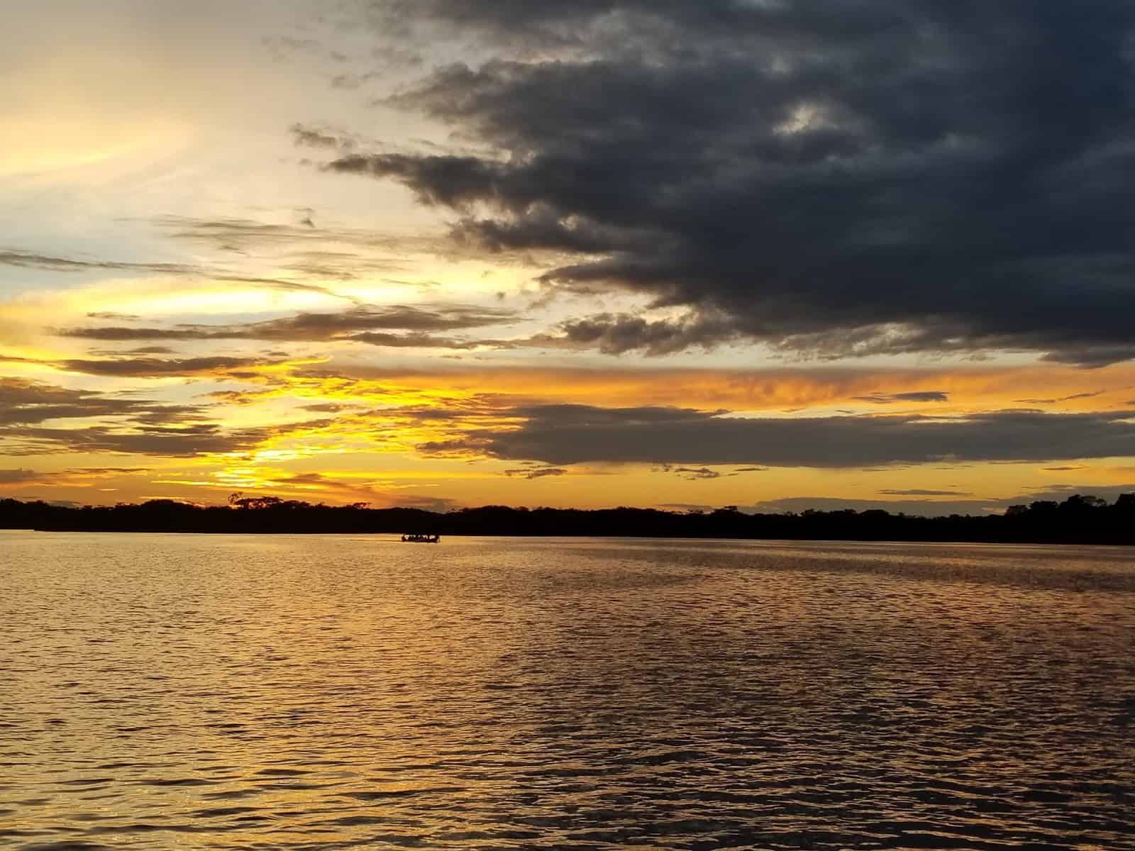 Sunset in the Amazon Sunset in the Amazon