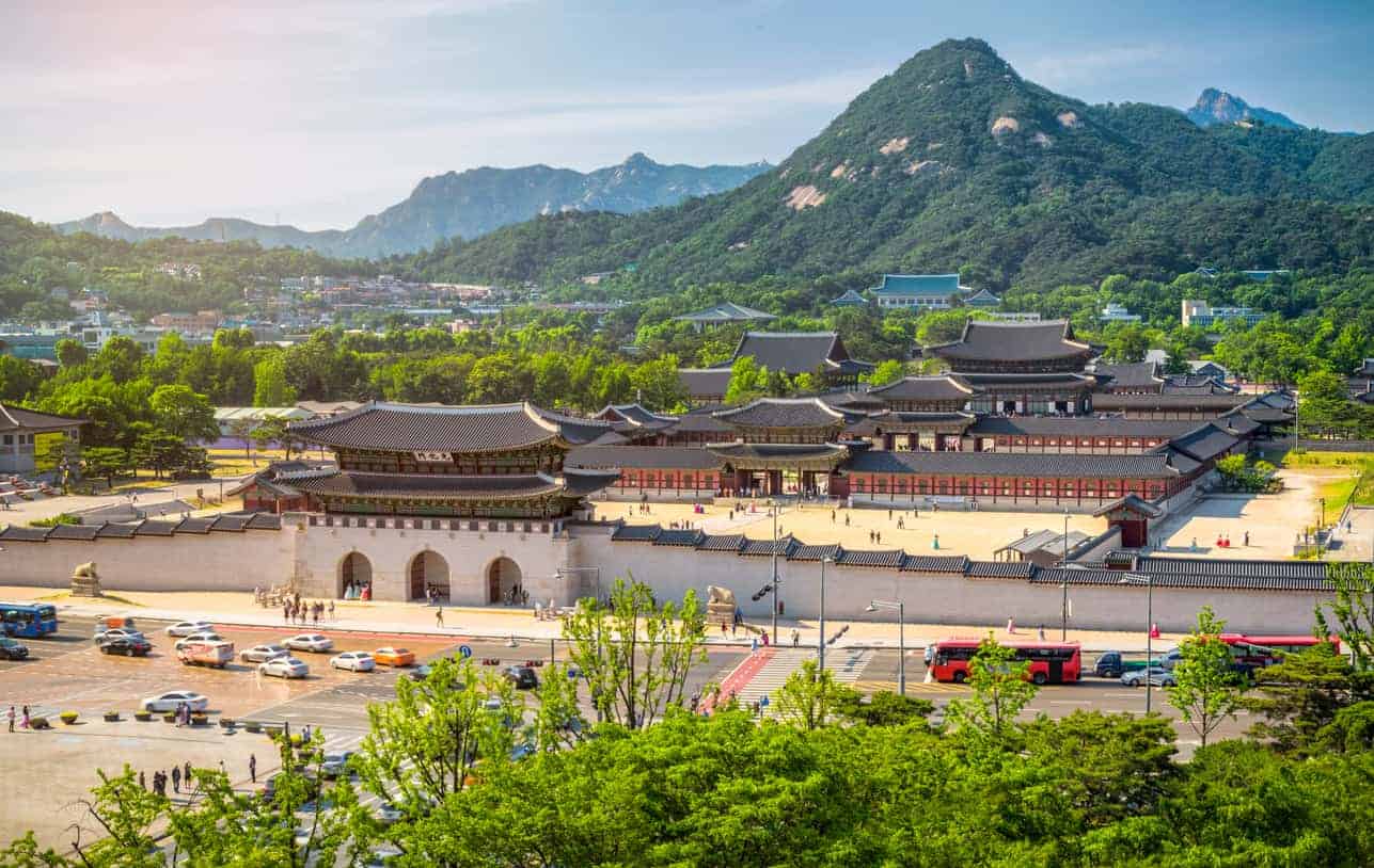 Gyeongbokgung palace and the Blue House , Seoul, South Korea