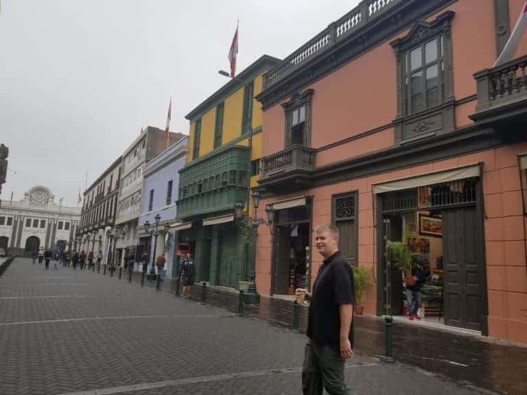 Exploring Lima with coffee in-hand.