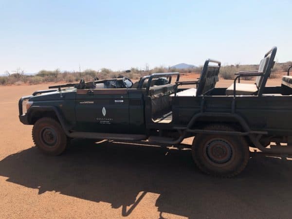 Our ride from the airstrip to the lodge