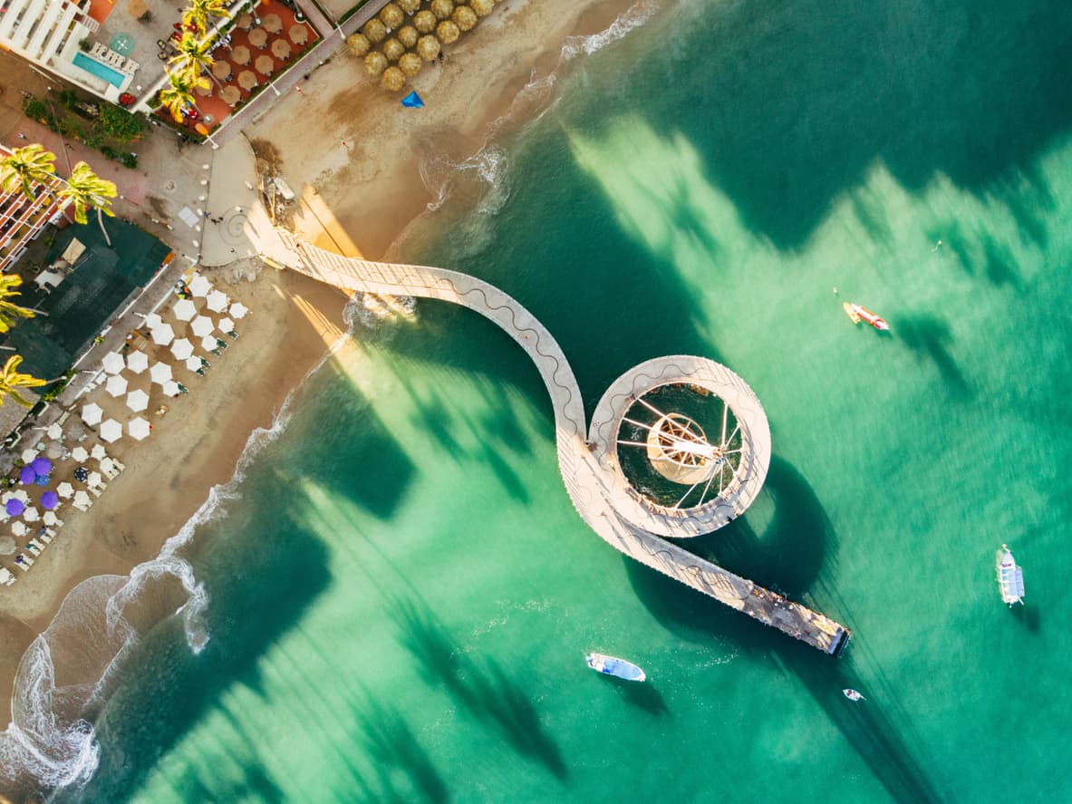 aerial view of Puerto Vallarta Mexico