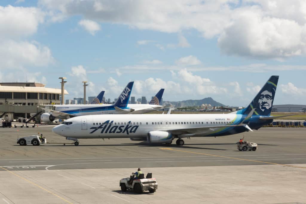Alaska Airlines in Honolulu Hawaii