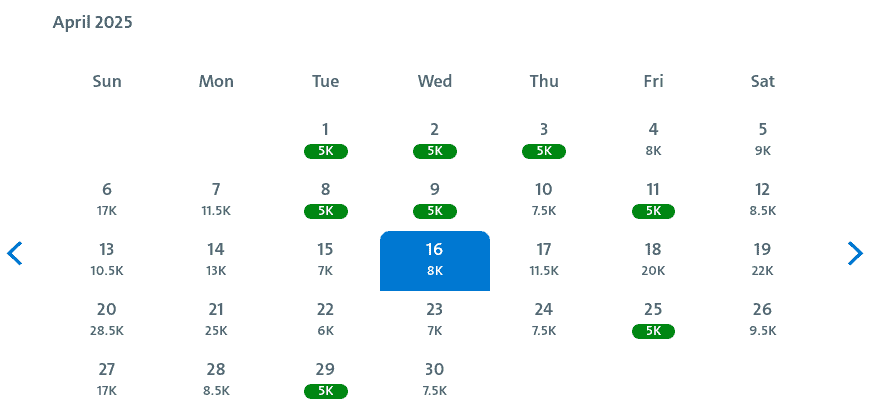 Award flight with American Airlines from Miami (MIA) to New York-Kennedy (JFK) when booked through Alaska Mileage Plan.