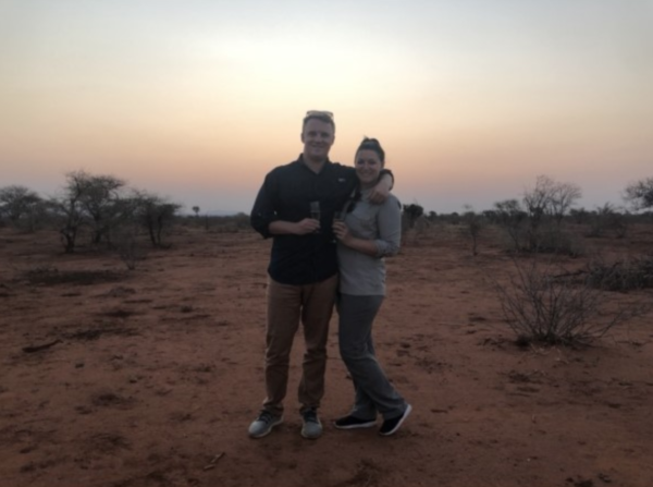 Alexandra and Bryce in Africa