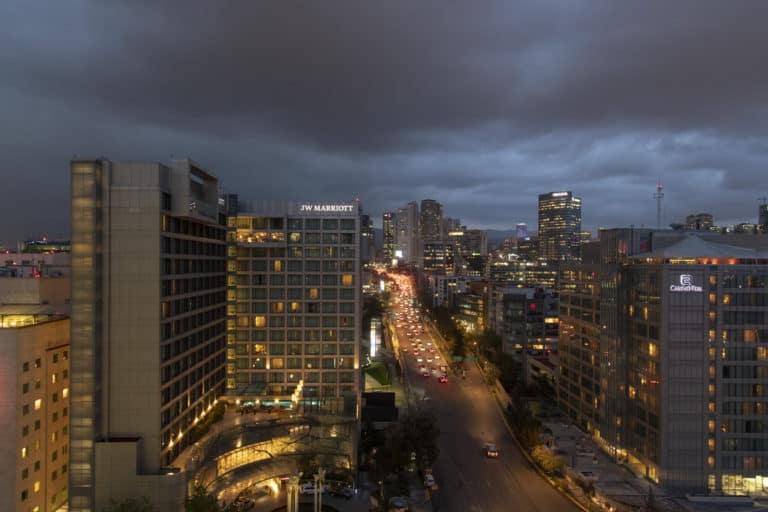 JW Marriott Santa Fe in the finance district of Santa Fe in Mexico City