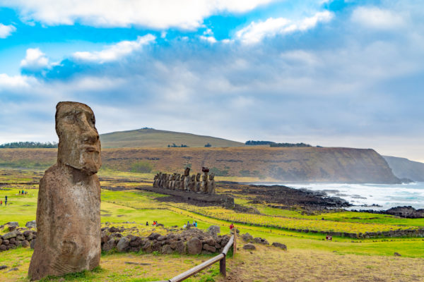 Moai at Ahu Tongariki, Easter Island, Chile