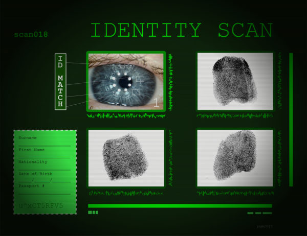 Identity Scan - retina/iris and fingerprint