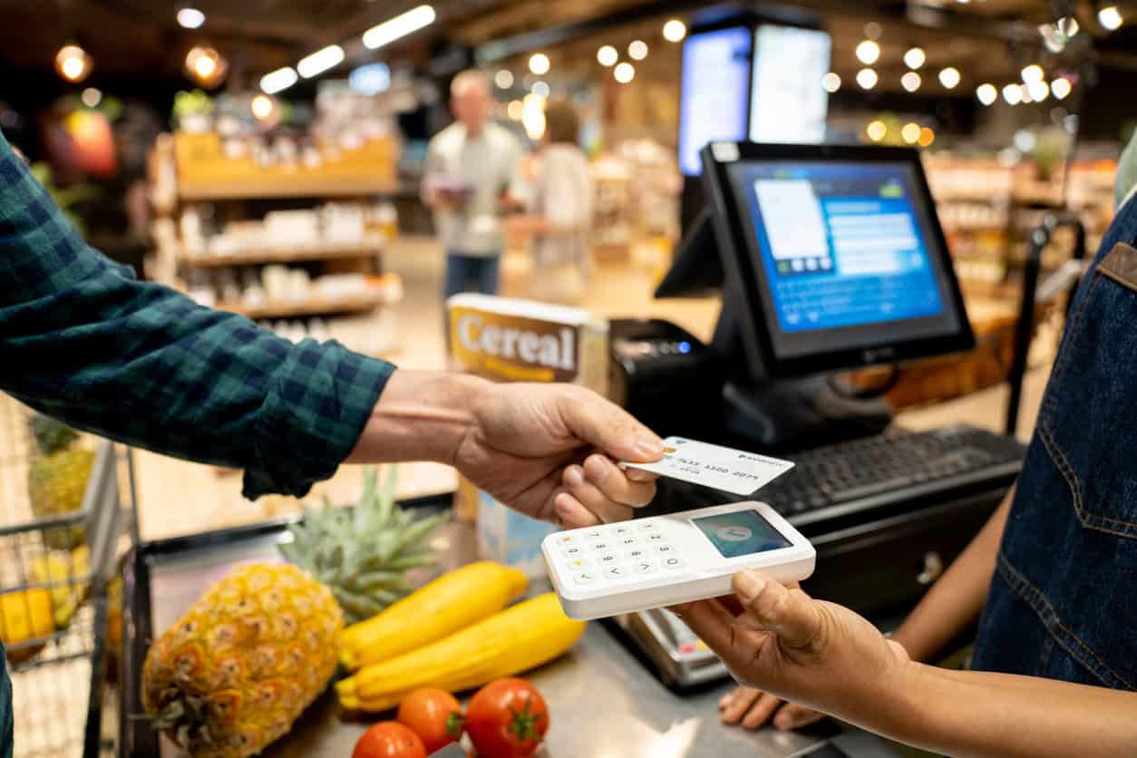 grocery shopping with credit card