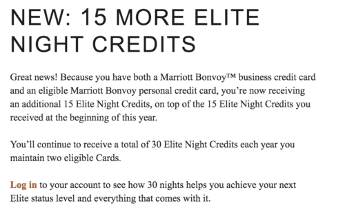 marriott elite night credits