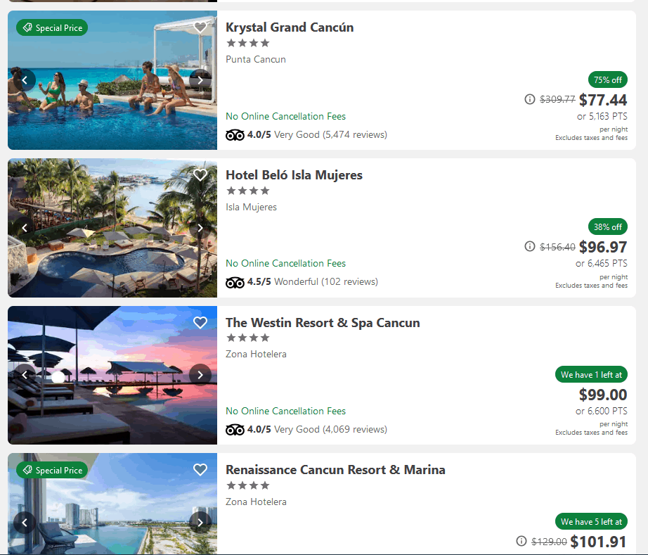 Where to Stay in Cancun with Points and Miles Travel Portal