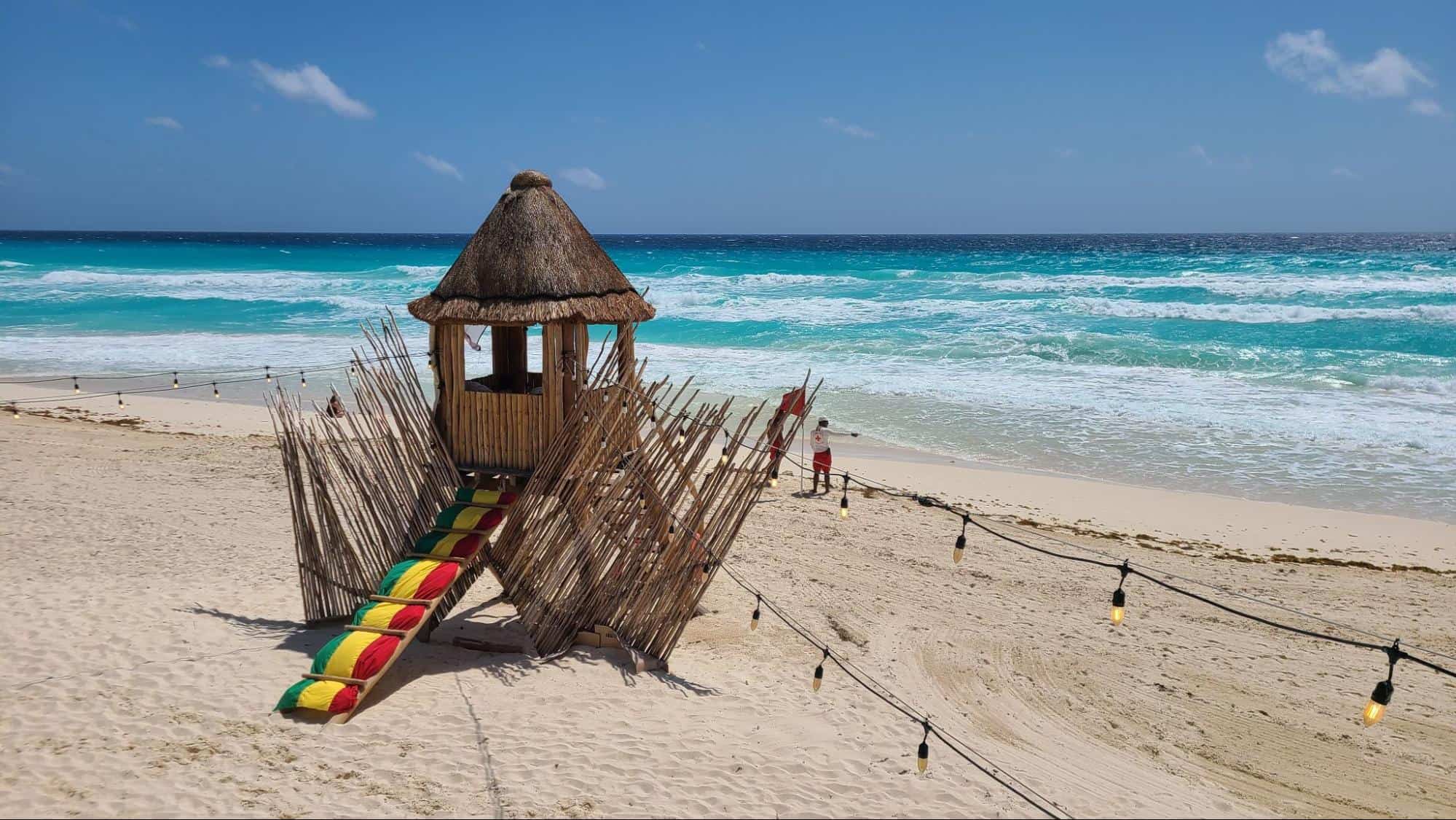 lifeguard is always on duty at the Marriott Cancun Resort