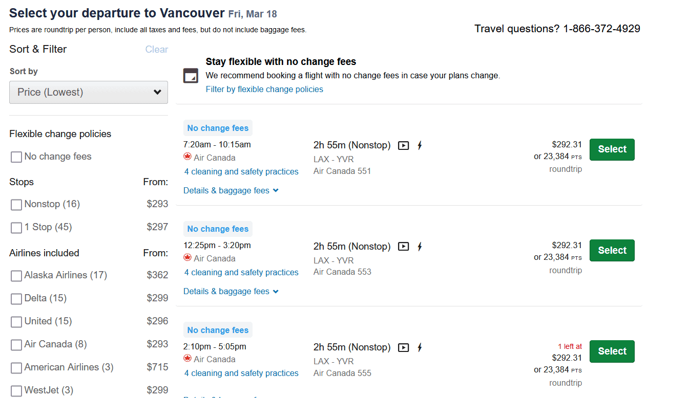 How to Get to Vancouver With Ultimate Rewards Points Chase Travel Portal