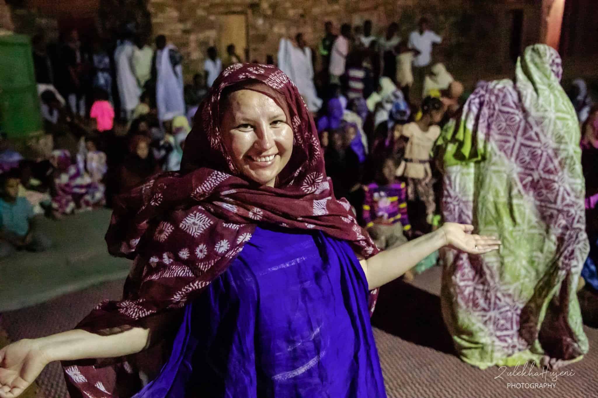 Dancing at a locals’ party in Ouadane