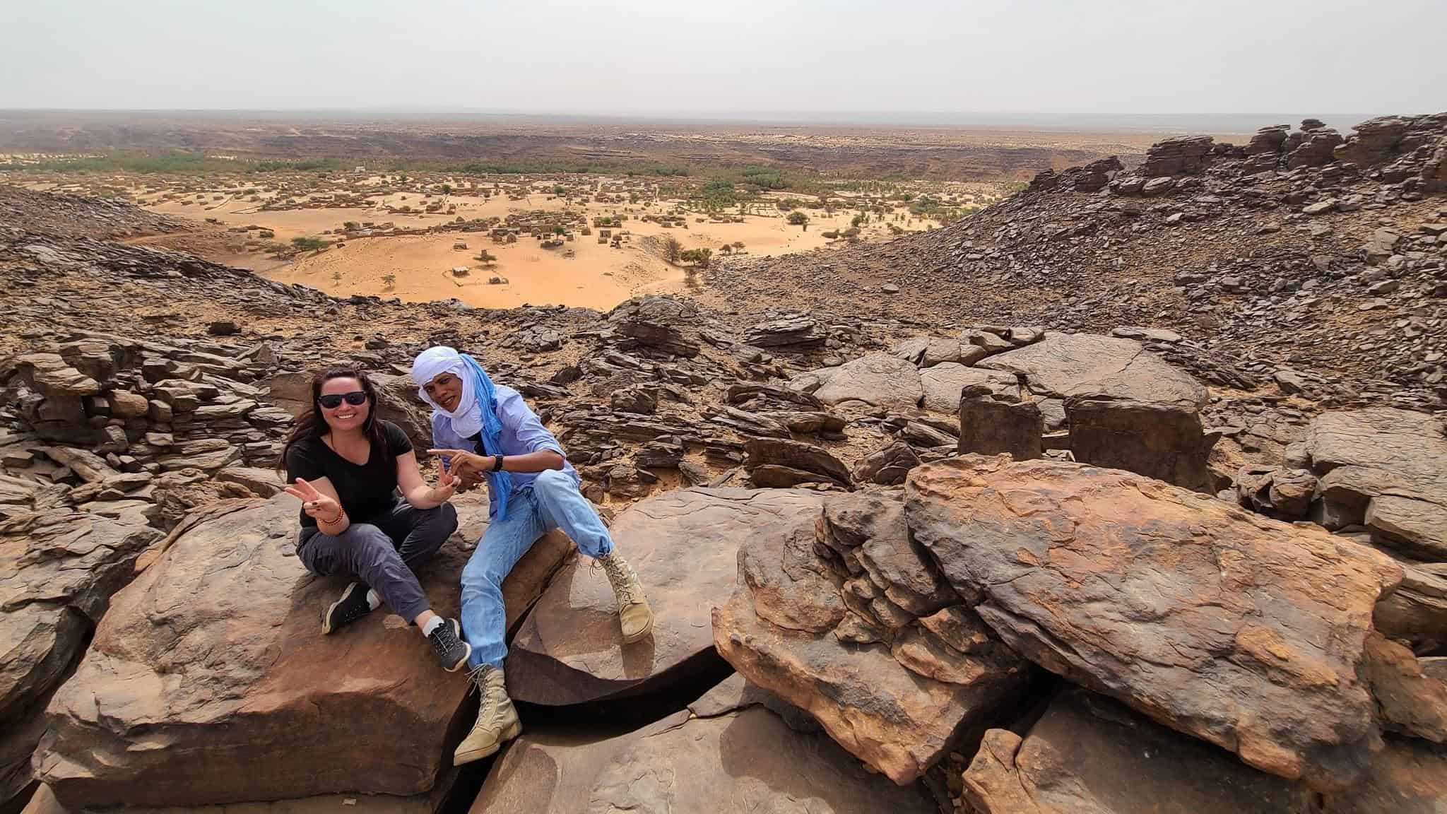 Taking in the views with Hademine from Time4Mauritania