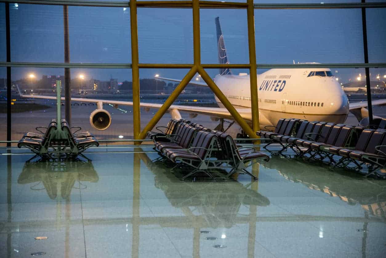 United Airlines at Beijing Airport