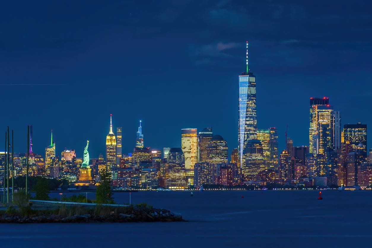 New York Harbor with breathtaking views of the Statue of Liberty
