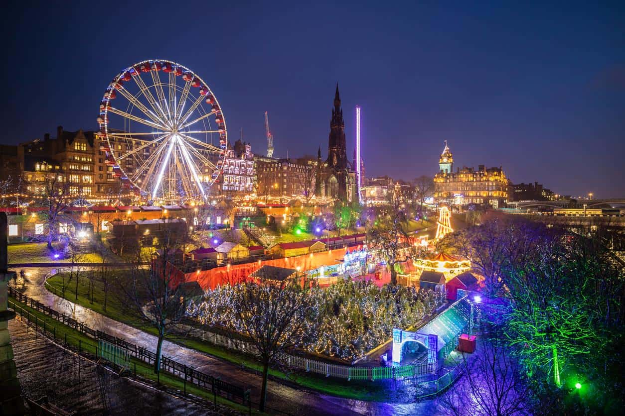 Princes Street in Edinburgh, Scotland