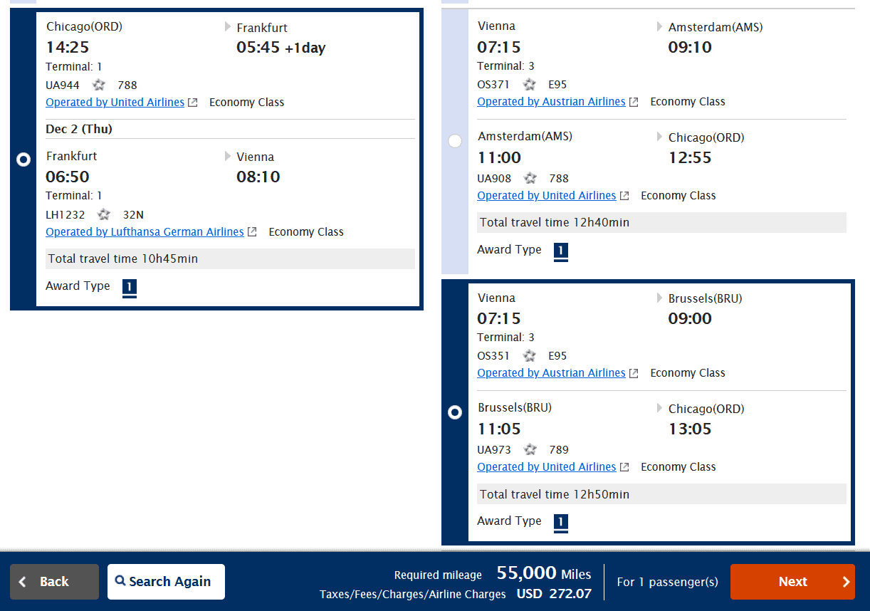 How to Book Award flight to Vienna with ANA