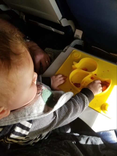 snack time lap infant inflight