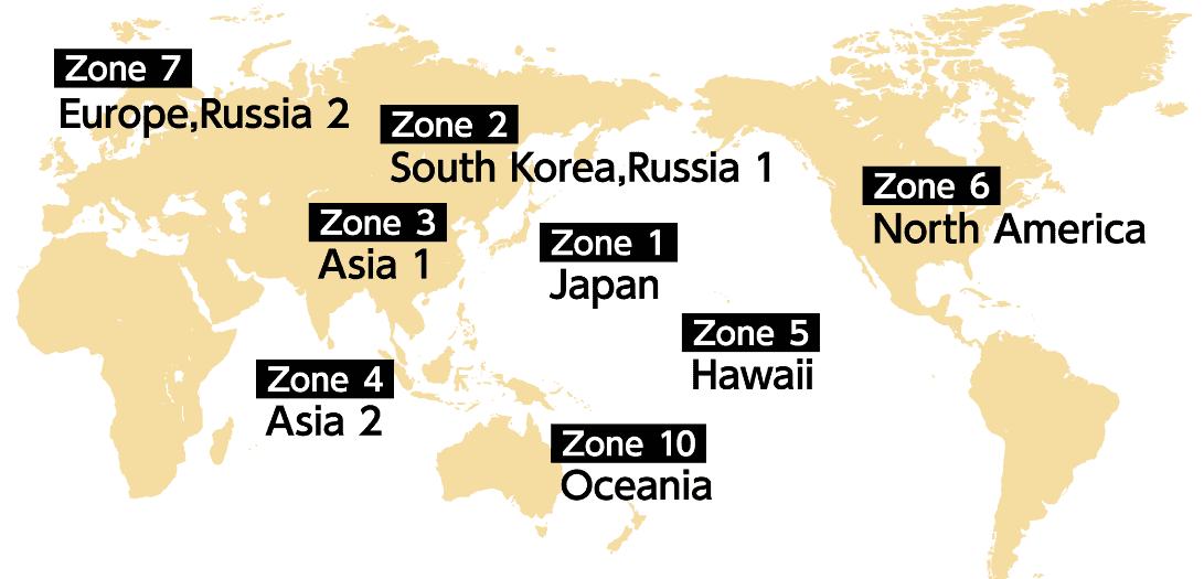 ANA's International Flight Rewards chart