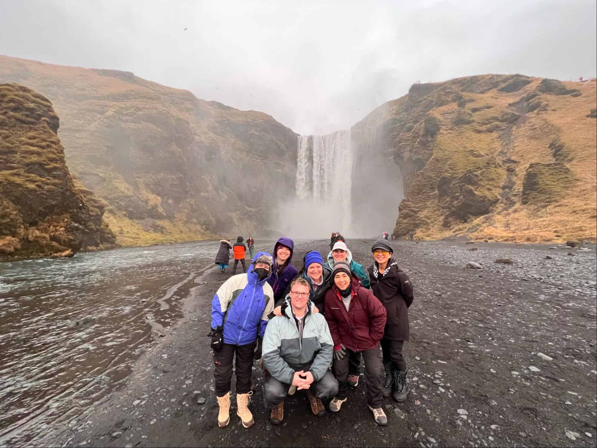 Skógafoss Iceland 10xTravel trip group photo