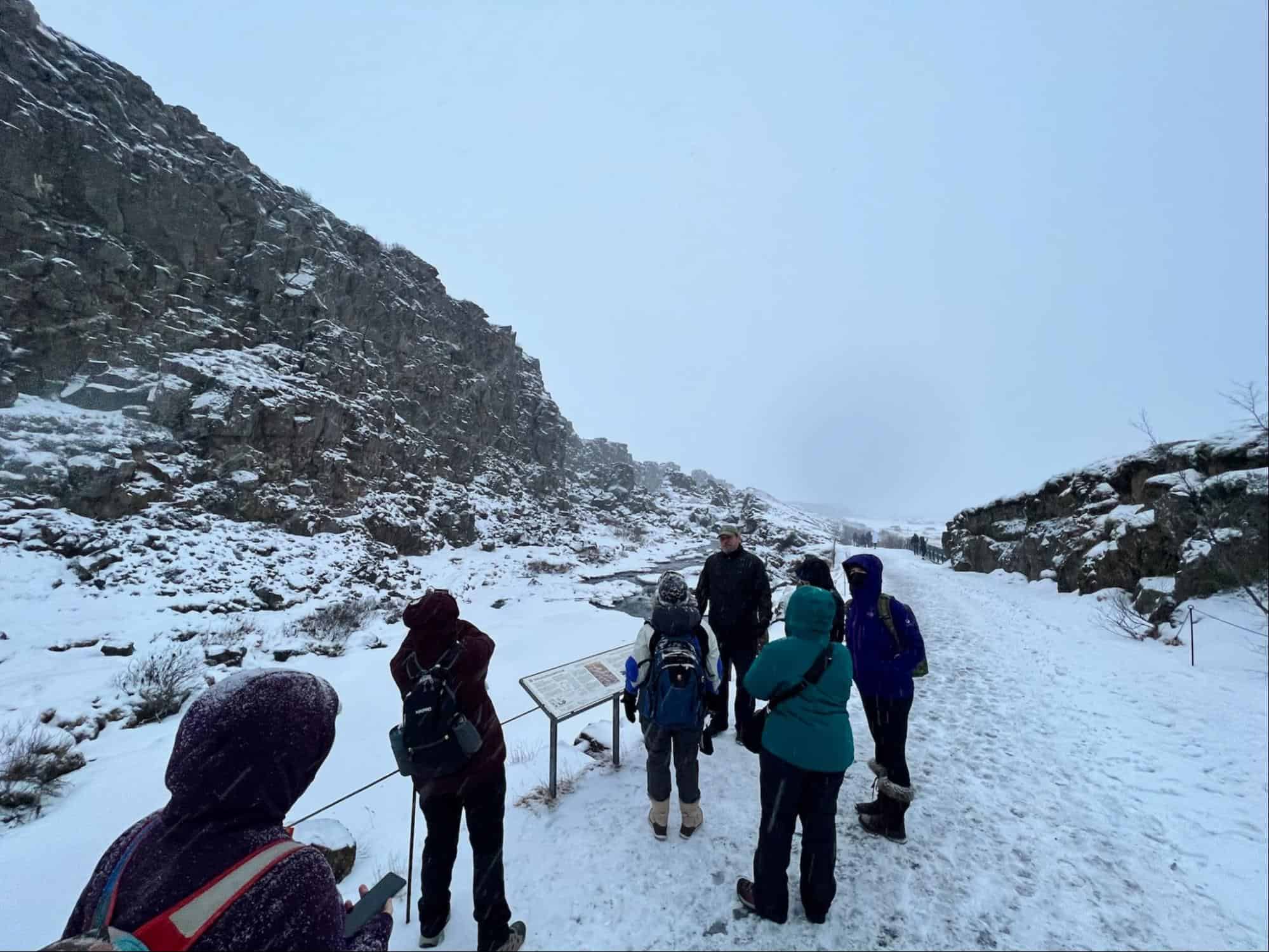 group hiking