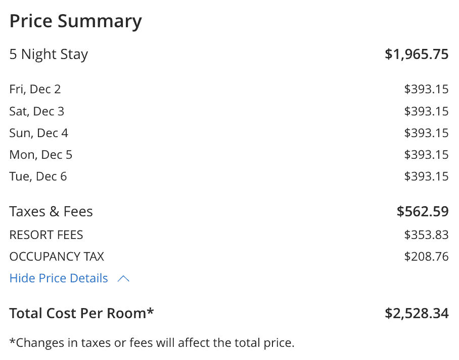 Price Summary