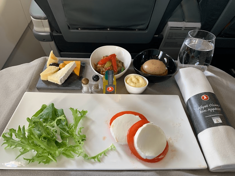 Istanbul to Budapest Flight menu