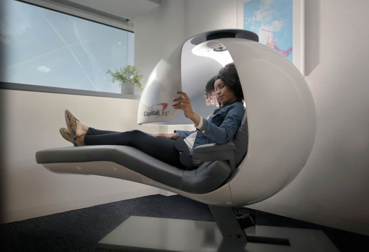 Capital One Lounge nap pod