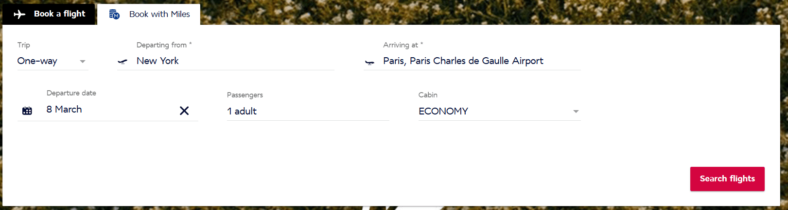 book flight new york to paris