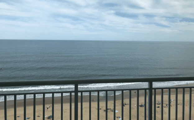 Oceanfront one bedroom suite view