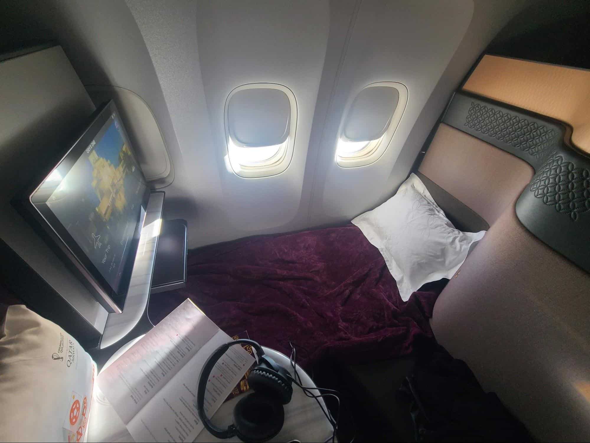 Qatar Qsuites Business Class Bed