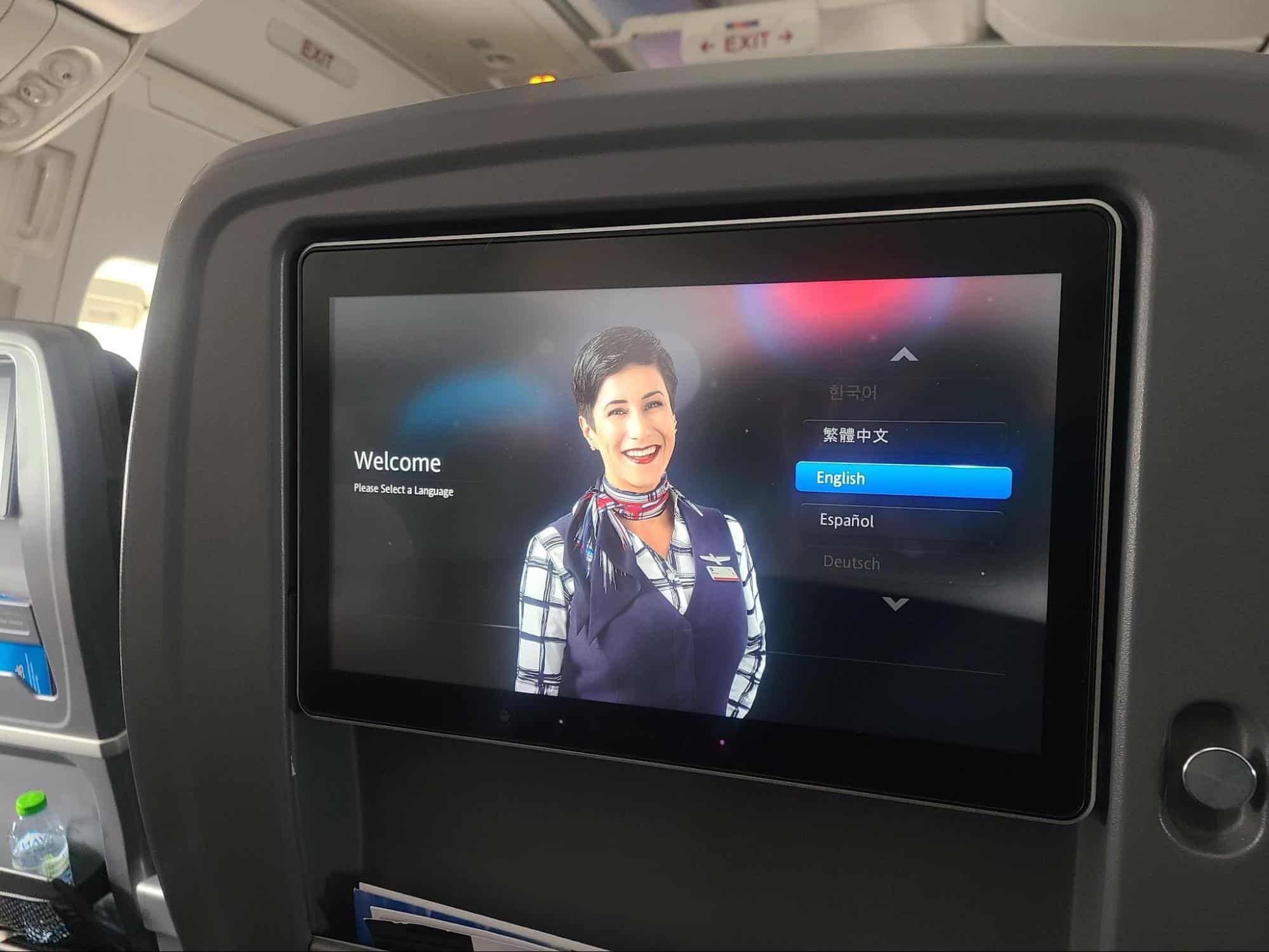 American Airlines Premium Economy Entertainment